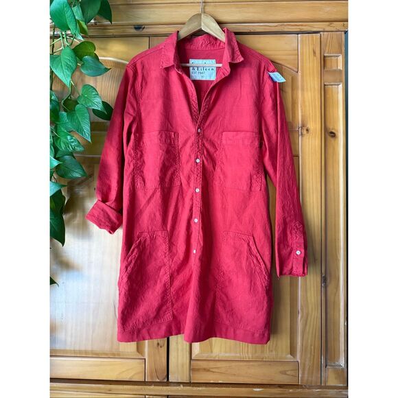 Frank & Eileen Southern Ireland Shirt Dress, Red, XL - Picture 3 of 14